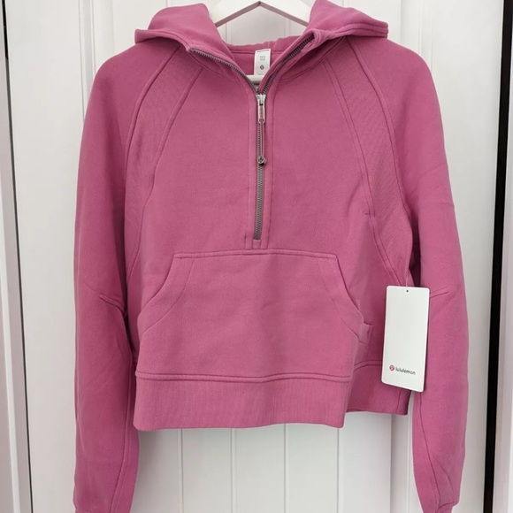 Lululemon Scuba Oversized Half-Zip Hoodie Pink Blossom - Picture 11 of 12